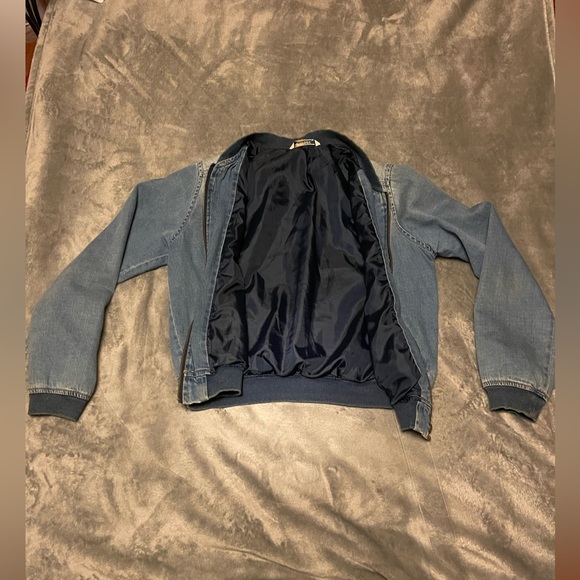 Denim jean, bomber style spring jacket - Picture 3 of 5